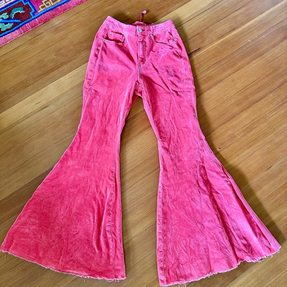 SOLD Free People sz 30 Corduroy Bell Bottom Jeans - Picture 1 of 5
